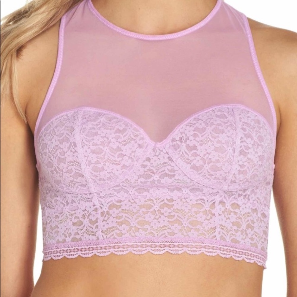 Free People, Sheer Lilac Bra, Size XS